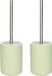 Merkloos Set van 2x Toiletborstels met Houder Lichtgroen Steen 38 cm