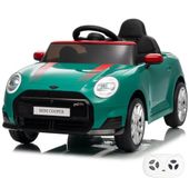 MINI Cooper JCW 12V Voiture électrique pour enfants 1 à 5 ans – Édition John Cooper Works sous licence officielle avec batterie Li-ion renouvelée – Voiture de sport de luxe avec télécommande et Bluetooth – Vert