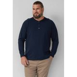 s.Oliver Big Size trui rib gebreid donkerblauw