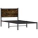 Maison Exclusive - Lit en métal de haute qualité, finition chêne fumé, sans matelas, dimensions 75x190 cm
