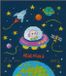 Vervaco Borduurpakket Geboorte Baby Astronaut Donkerblauw Stof 23 x 26 cm