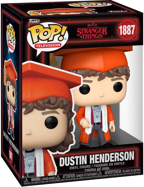 Funko Stranger Things Dustin Henderson vinylfiguur 1887 Unisex Funko Pop!