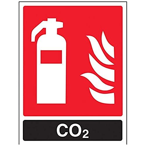 V Safety VSafety Carbon Dioxide Co2 Id Brandblusser bord - 150mm x 200mm - Zelfklevende Vinyl