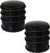 5five 2x Stuks ronde deurstopper zwart 7 x 7,5 cm van metaal - Deurstop