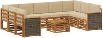 vidaXL - Sofa-Sets - Massief - Acacia - Hout