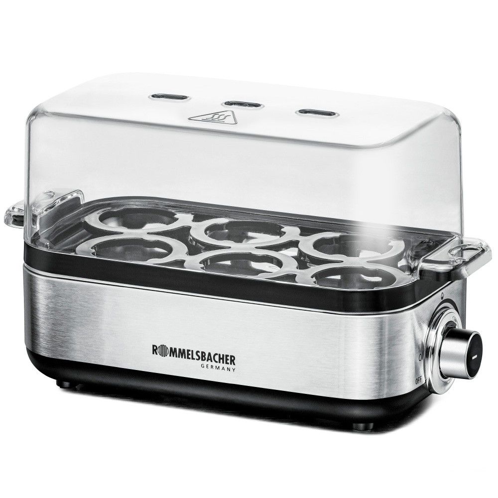 Rommelsbacher ER 600 Eierkoker - 6 Eieren - 400W - RVS/Transparant