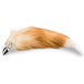 Queue de renard en fourrure rousse et blanche