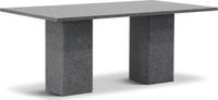 Garden Collections Graniet dining tuintafel 180 x 100 cm - Antraciet/Grijs
