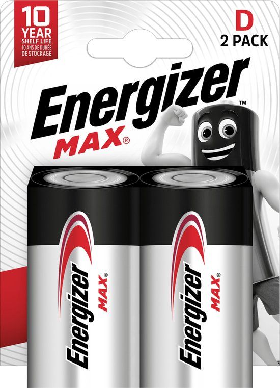 Energizer Max D – 2 stuks