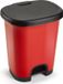 Plasticforte Vuilnisbak Pedaalemmer - rood/zwart - 18 liter