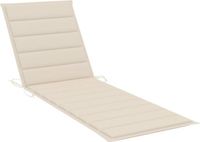 vidaXL Ligbedkussen 200x60x3 cm Oxford stof Crème