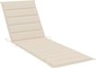 vidaXL Ligbedkussen 200x60x3 cm Oxford stof Crème
