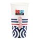 Givi Italia Strandbekers met hoesjes - 8x - nautisch/maritiem - navy - papier - 250ml - feestbekers - zomer - beachparty