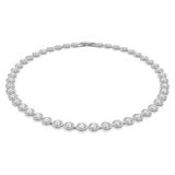 Swarovski Una Angelic Tennisketting, Ronde slijpvorm, Medium, Wit, Rodium toplaag