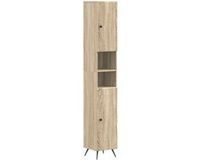 vidaXL Badkamerkast met Open Plank BREDA Sonoma Eiken 30 x 31 x 190 cm