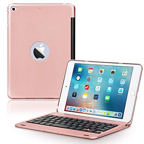 ONHI Draadloze Toetsenbord Case voor iPad Mini 5 - Rose Gold