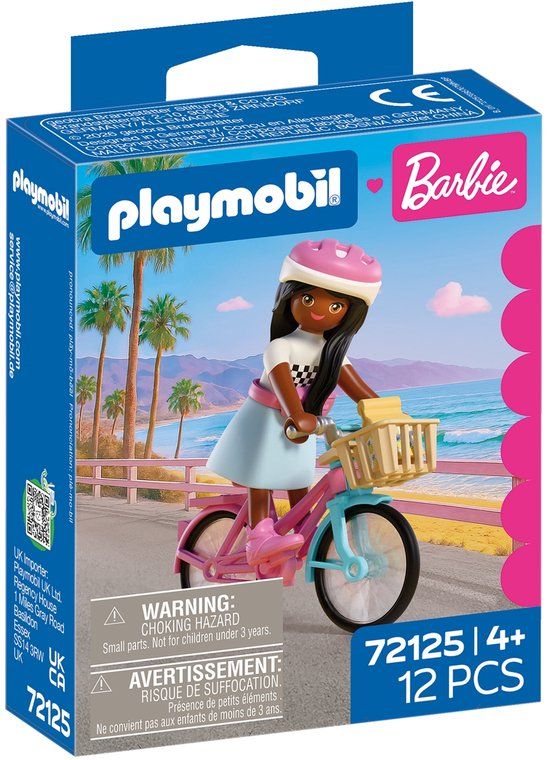PLAYMOBIL Barbie Brooklyn en fiets speelfiguur set