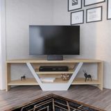 Hanah Home Scandinavische tv-standaard, wit & eiken, 120 x 35 x 36,8 cm