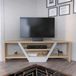 Hanah Home Scandinavische tv-standaard, wit & eiken, 120 x 35 x 36,8 cm
