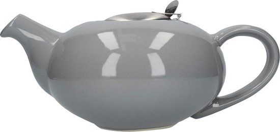 London Pottery Theepot Keramiek Licht grijs 0.9 L - Met zeef - 4 kopjes