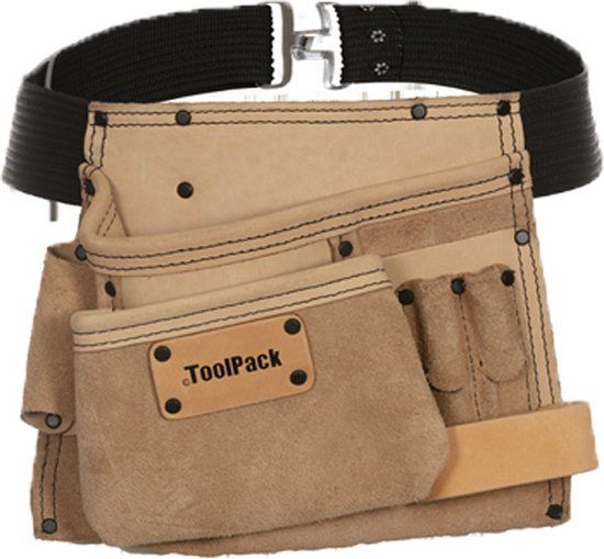 Toolpack Elite Gereedschapsgordel - Enkel - Leer - Beige