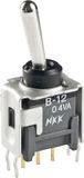 NKK Switches B18AH Tuimelschakelaar 28 V/DC 0.1 A 1x (aan)/uit/(aan) Moment/0/moment 1 stuk(s)