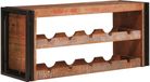 vidaXL Étagère à vin marron 100 x 45 x 33 cm bois massif recyclé