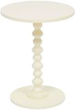 Atmosphera Bijzettafel/salontafel Alexa - ivoor - MDF hout - rond - D38 x H50 cm