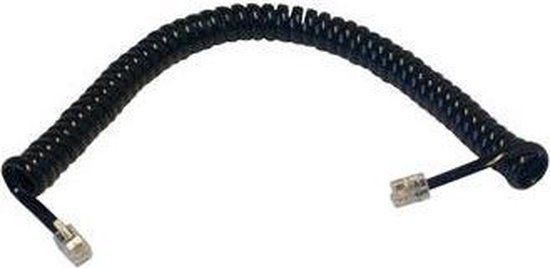 MCL Telefoonkabel FCM11SPIR-2M 2,10 m Zwart