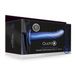 Ouch! by Shots Ouch Textured Curved Hollow Strap-on - 8'' / 20 cm - Met Blue