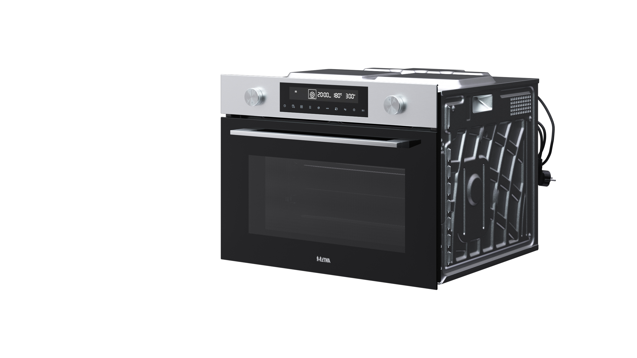 ETNA CM450RVS - Inbouw Combi-Oven - 50L - RVS - Turbo Hetelucht - 13 Programma's - LED Display - Kinderslot