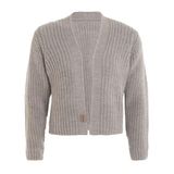 Knit Factory Marlo Kort Gebreid Vest - Iced Clay - 36/38