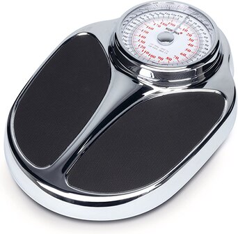 korona Theo - retro chromen weegschaal - mechanisch - zwart