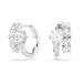Swarovski Matrix Creolen, Rond Slijpsel, Wit, Rodium Verguld