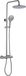 Fortifura Calvi opbouw regendoucheset – Ø25 cm hoofddouche – 1-stands ronde handdouche – gunmetal geborsteld