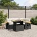 Maison Exclusive - Ensemble de meubles de jardin 5 pièces avec canapé et coussins, noir, en polyrotin
