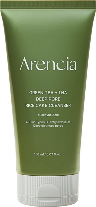 Arencia Green Tea + LHA Deep Pore Rice Cake Cleanser