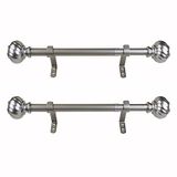 Decopolitan Gordijnroede, Metaal, Antiek Zilver, 30,5 tot 50 cm