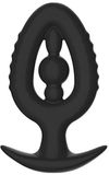 Kiotos - Bouchon anal en silicone - Expandeur avec perle - Noir