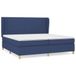 vidaXL Boxspringbed met matras, blauw, 200x200 cm, gestoffeerd