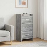 vidaXL Dressoir Grijs Sonoma 40 x 36 x 80 cm Bewerkt hout