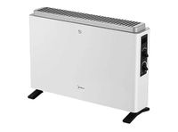 MIDEA Elektrische convector, laag stroomverbruik, 2000 W, elektrische verwarming met verstelbare thermostaat, elektrische verwarming met 3 standen, thermische emitter met bescherming tegen oververhitting