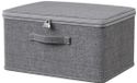 GelldG Boîte de rangement - Boîte de rangement en tissu - Gris - Coton - 30x20x14 cm