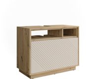 Vicco Wastafelonderkast Beatrice, Kasjmier/Artisanaal eiken, 80 x 64 cm met lade