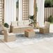 Maison Exclusive - Ensemble de meubles de jardin 6 pièces avec canapé et coussins, beige, en polyrotin