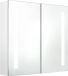 vidaXL Badkamerkast met spiegel en LED glanzend wit 62x14x60 cm