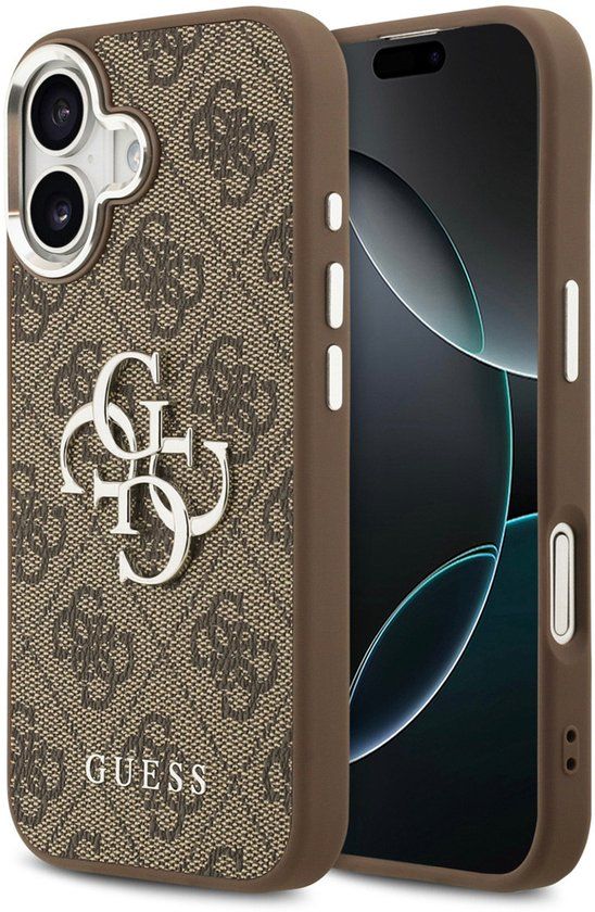 Guess Back Cover - iPhone 17 - Bruin - Big Metal Logo - Slank Design