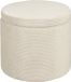 Mica Decorations Poef met Opbergruimte - H41 x Ø42 cm - Off-white