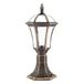 Buitenwandlamp Comino 1 x e27 oud goud, IP44 van polycarbonaat, afmetingen: 47,6 x 17,6 x 17,6 cm.