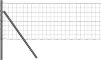 vidaXL Euro-hek met grondbevestiging 10 x 0,8 m PVC-Coated Staal Grijs